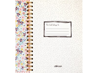 Carpe Diem Ballerina Pink Check 1-Subject Notebook, 7.5" x 9.75", Wide-Ruled, 80 Sheets, Pink/White (9377-CD)