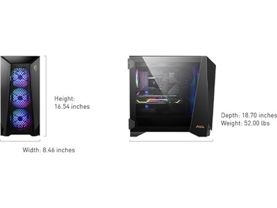 MSI Infinite RS 13NUI-422US Gaming Desktop Computer, Intel Core i9-13900KF, 64GB Memory, 2TB SSD + 2TB HDD (INRS13NUI422)