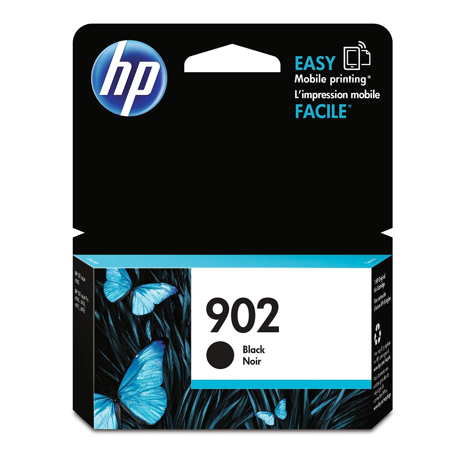 HP 902 Black Standard Yield Ink Cartridge (T6L98AN#140), print up to 300 pages