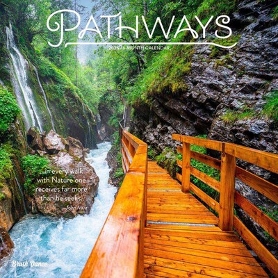 2025 Brush Dance Pathways 12" x 24" Monthly Square Wall Calendar, (9781975478650)