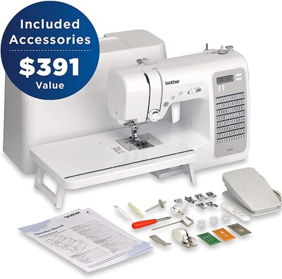 Brother Quilting Sewing Machine with 6-Piece Premium Sewing Thread Pack (CP100XSEW6-STP)