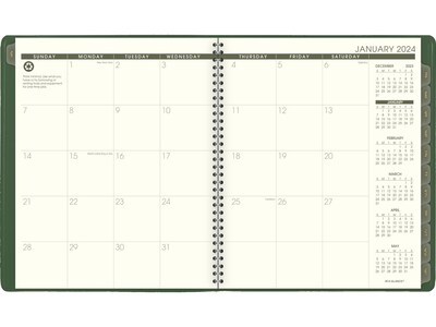 2024 AT-A-GLANCE Recycled 9 x 11 Monthly Planner, Green (70-260G-60-24)