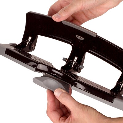 Swingline® SmartTouch™ Low Force 3-Hole Punch, 20 Sheet Capacity, Black/Gray (A7074133)