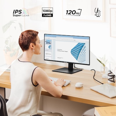 ViewSonic 24 FHD 120Hz LCD Monitor, Height Adjustable, Black (VA2448-MHJ)