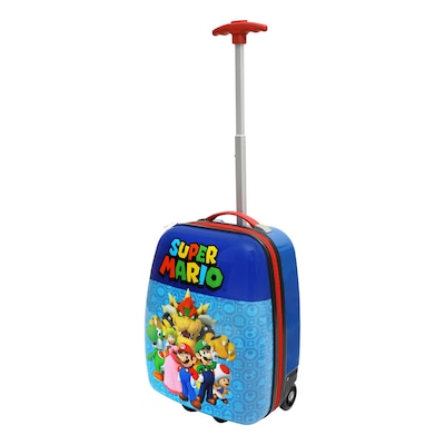 Bioworld 16.5" Hardside Super Mario Brothers Carry-On Suitcase, 2-Wheeled, TSA Checkpoint Friendly, Blue (LRB53N9SMBPP00)