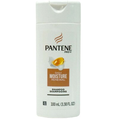 Pantene Daily Moisture Renewal Shampoo, 3.38 oz Trial Size Bottle, 8 Bottles/Bag, 18 Bags/Carton