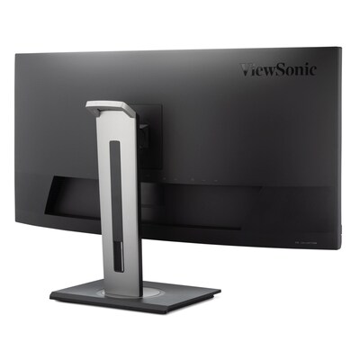ViewSonic Ergonomic 34" 21:9 Curved UWQHD 4K 100Hz LCD Monitor, Height Adjustable, Docking Station, Black (VG3456CA)