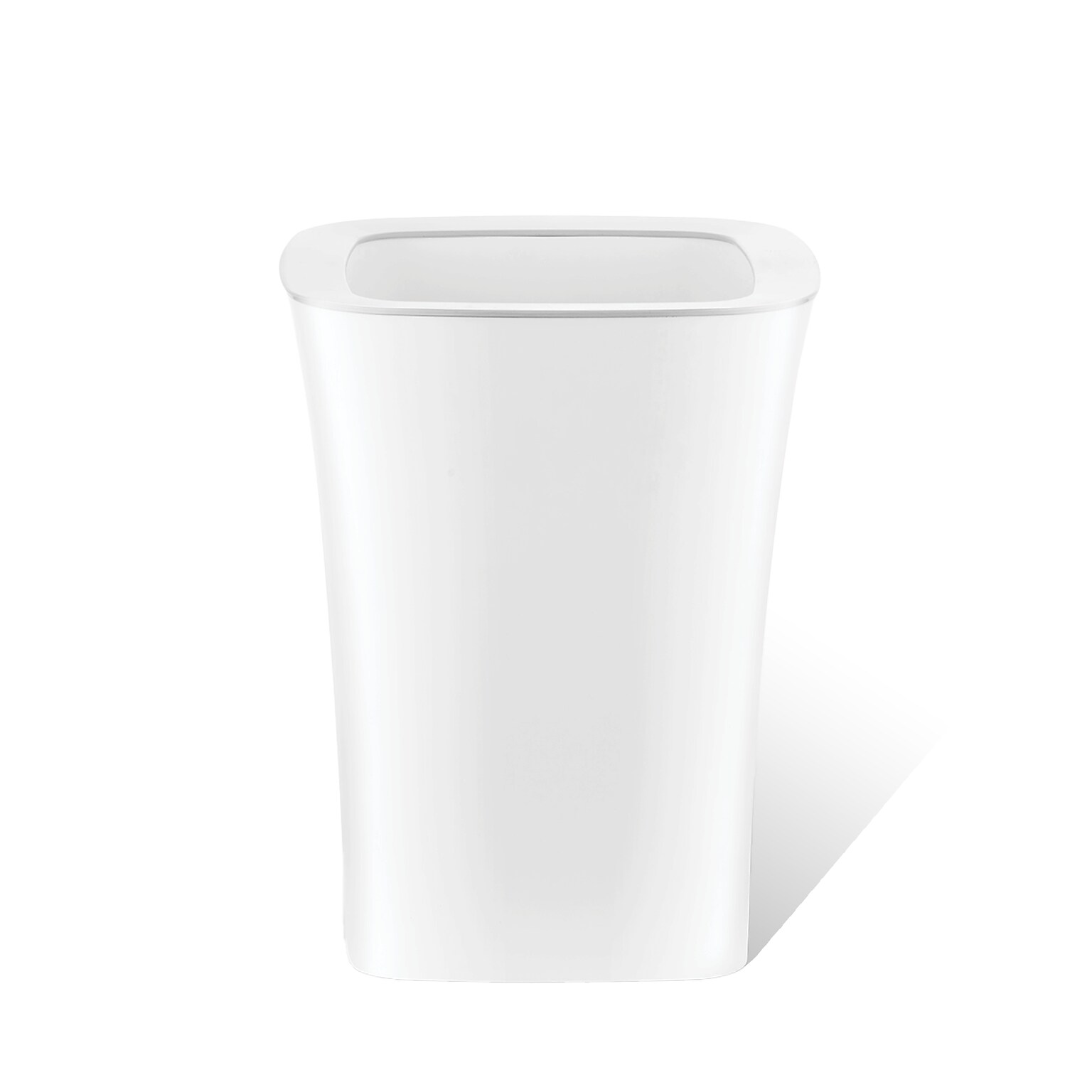 NineStars Stainless Steel Indoor Open Top Trash Can, 3.2 Gallons, White, (OTT-12-11S)
