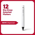 TRU RED™ Pen Dry Erase Markers, Fine Tip, Assorted, 12/Pack (TR61434-CC)