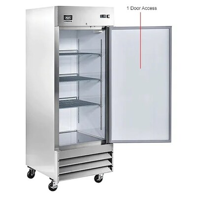 Global Industrial Nexel Reach-In Refrigerator, 1 Solid Door, 23 Cu. Ft. (243007)
