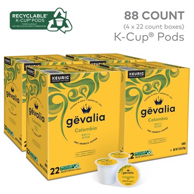 Gevalia Colombia Coffee Keurig K-Cup Pods, Medium Roast, 88/Box (5304CT)