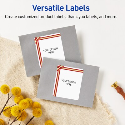 Avery Rectangle Multipurpose Labels, 4" x 3-1/3", White, 40/Pack (19479370585)