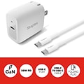 Staples® USB-C/USB-A Wall Charger, White (NX54348)