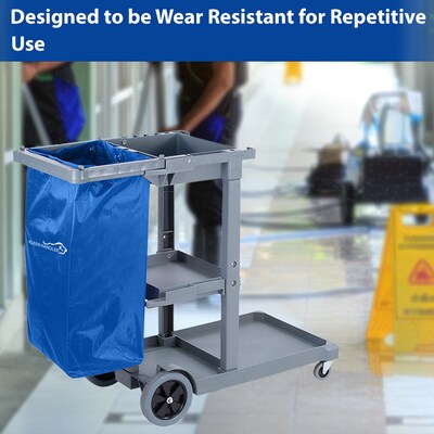BISON LIFE Kleen Handler Cleaning Cart Replacement Bag, Blue Nylon, 23 gal. Capacity (BPKH-BAG6MM-1B)