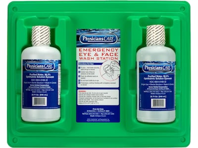 PhysiciansCare Double Station Eyewash, 32 fl. oz., 6/Carton (24-300)