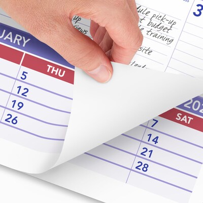 2026 AT-A-GLANCE 15.5 x 22.75 Three-Month Wall Calendar, White/Purple (PM6-28-26)