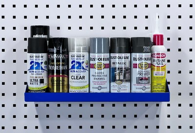 Triton Products LocHook 18 W x 6.5 D Blue Steel Pegboard Shelf (56186-BLU)