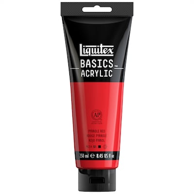 Liquitex BASICS Acrylic Paint Tube, Pyrrole Red, 250 mL (LIQ4385321)