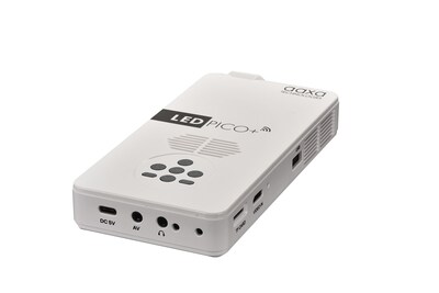 AAXA Pico+ MAX Mini Wireless Portable DLP Handheld Projector, White (KP-101-04)