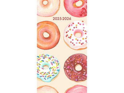 2025-2026 Willow Creek Donut 3.5 x 6.5 Monthly Planner, Paper Cover, Multicolor (46951)