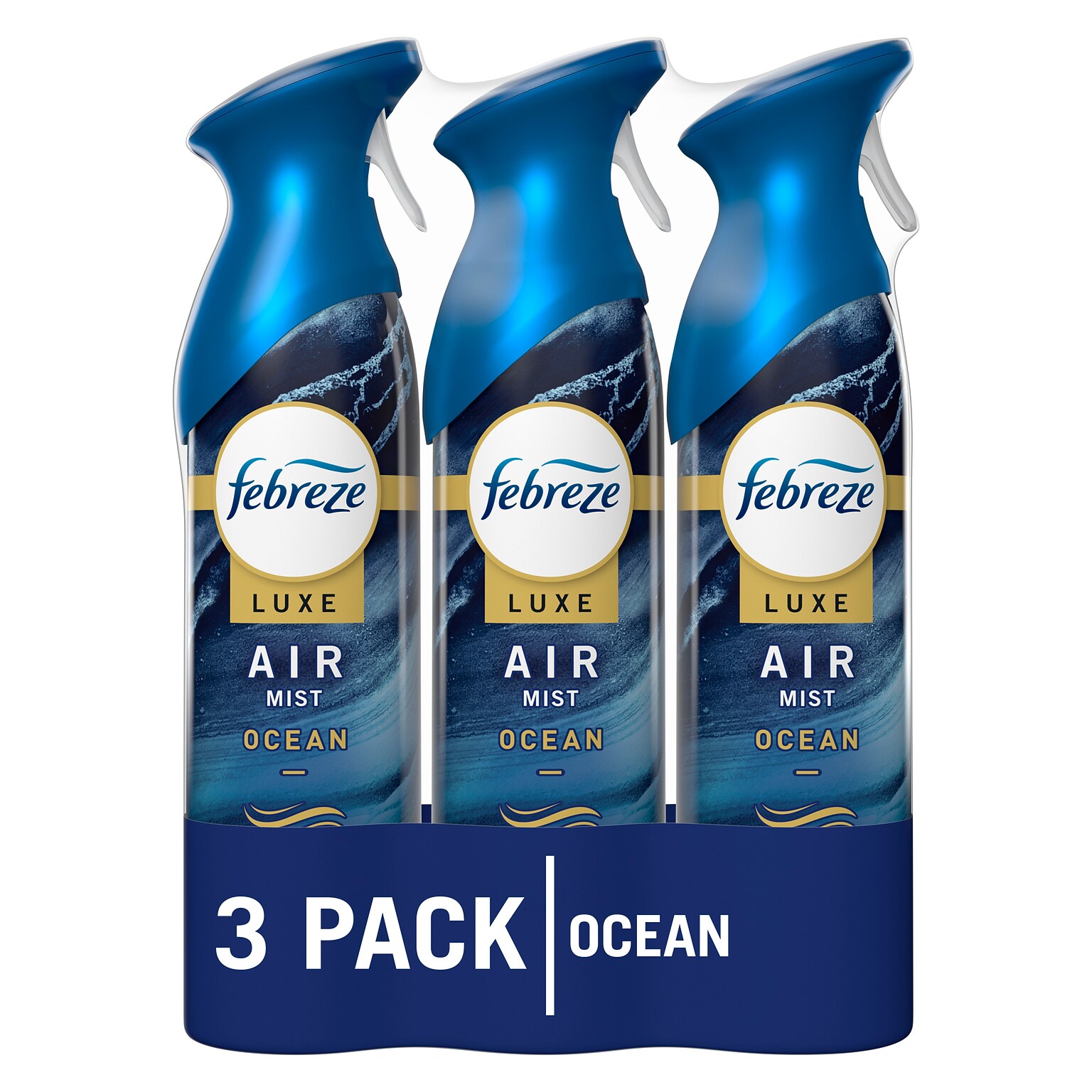 Febreze Air Mist Luxe Air Freshener Spray, Ocean Scent, 8.1 oz., 3/Pack (5549/38885)