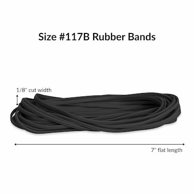 Alliance X-Treme EPDM Multi-Purpose #117B Rubber Bands, 7" x 1/8", Black, 10/Pack (02002)