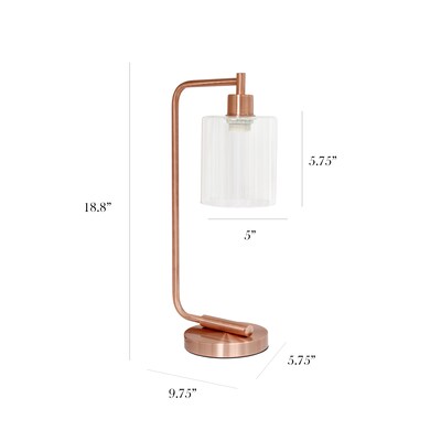 Simple Designs Bronson LED Desk Lamp, 18.8", Rose Gold, 4/Pack (LD1036-RGD-4PK)