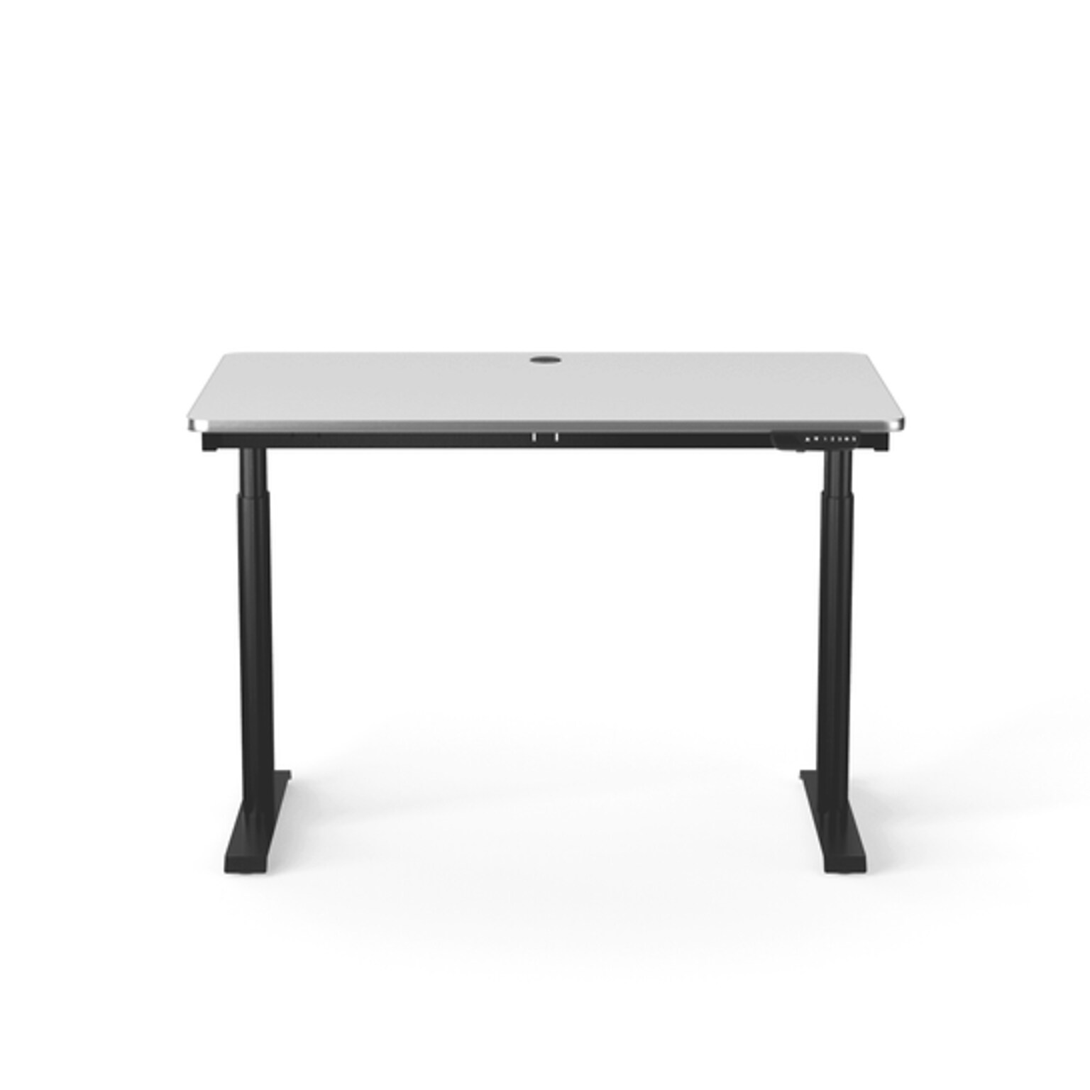 VersaDesk PowerLift 48W Electric Rectangular Adjustable Standing Desk, White/Black (PLSDR4830-BW-APP)