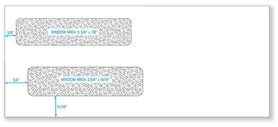 Double Window Security #8 Envelopes for QuickBooks and Quicken Software; 8-5/8 x 3-5/8