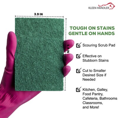 BISON LIFE Medium Duty Scouring Pad, Green, 480 Pads/Pack (BPKH-ES-SP-GR-40A)