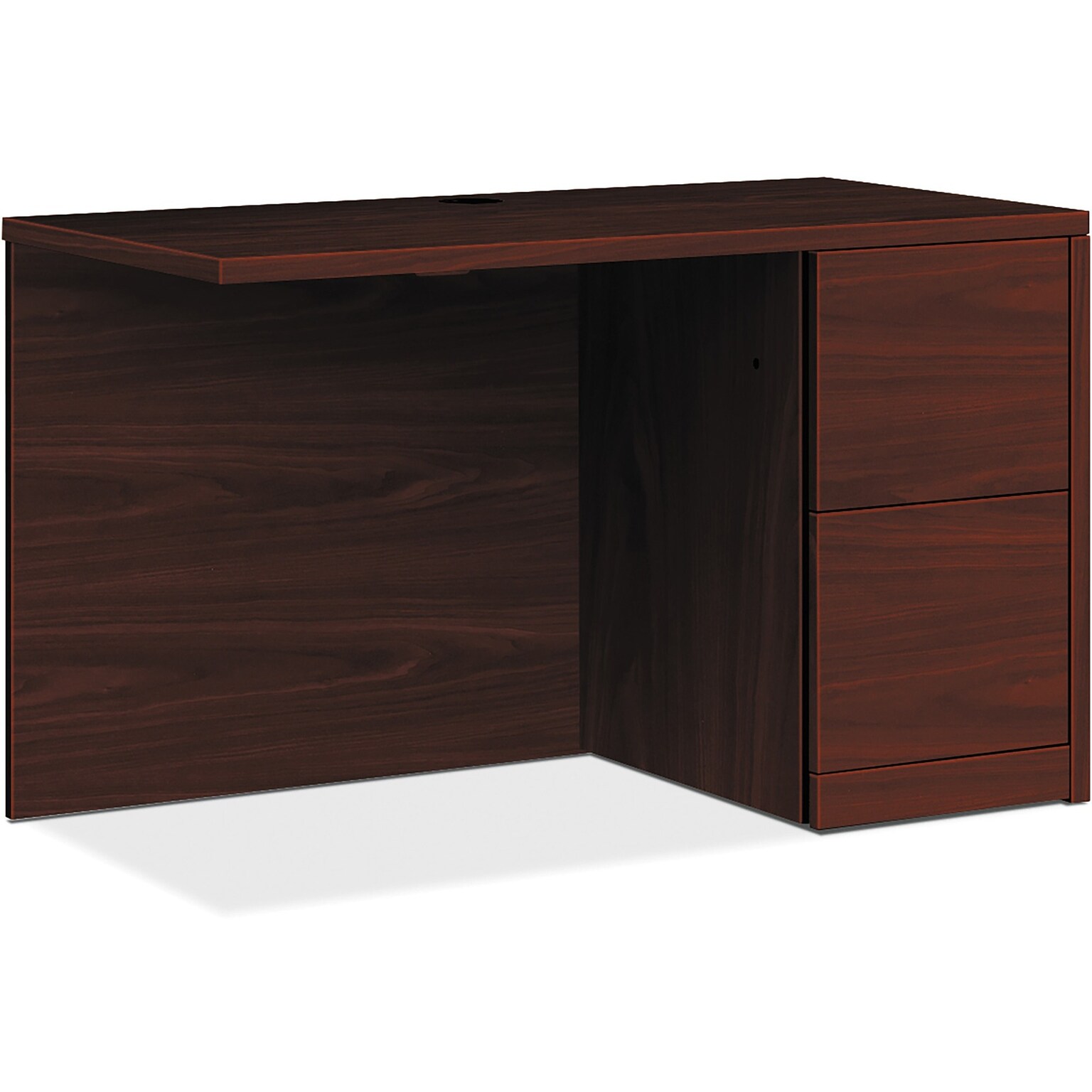 HON 10500 Series Right-Pedestal Return, 42W x 24D x 29.5H, Mahogany (HON105907RNN)