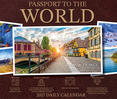 2027 Willow Creek Passport to the World 5.4" x 6.2" Day-to-Day Calendar (65037)