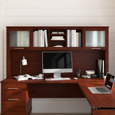 Bush Home Somerset 72" W Desk Hutch, Storage Shelves for Office Desk, Hansen Cherry (WC81711)