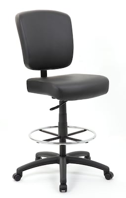 Boss Office Products Bariatric Armless CareSoft Office Stool, Black (B1680-BK)