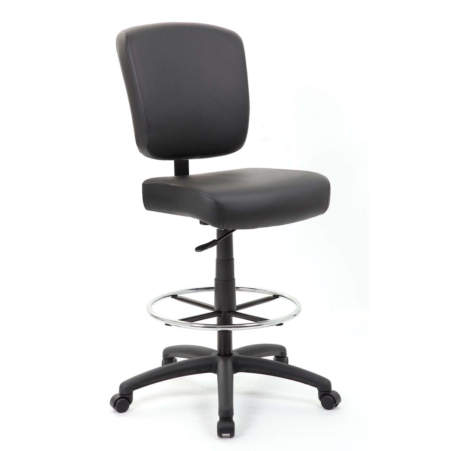 Boss Office Products Bariatric Armless CareSoft Office Stool, Black (B1680-BK)