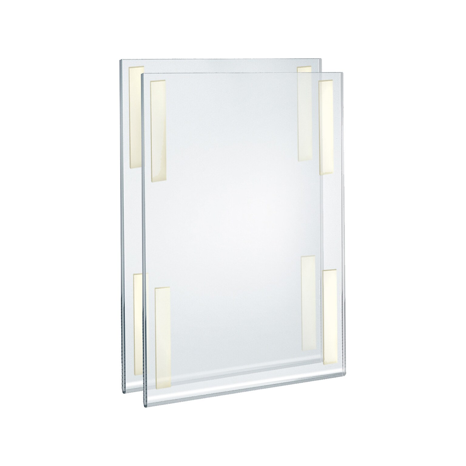 Azar Sign Holder, 11 x 17, Vertical, Wall Mounted, Clear Acrylic, 2/Pack (122032-2PK)