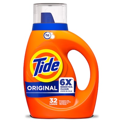 Tide HE Liquid Laundry Detergent, Original Scent, 32 Loads, 40 oz. (21177)
