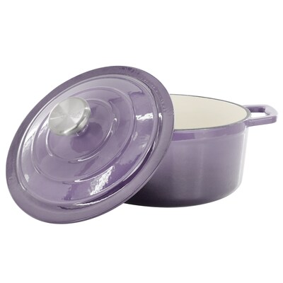Elama Cast Iron 2.7 Qt Dutch Oven, Purple (935124510M)