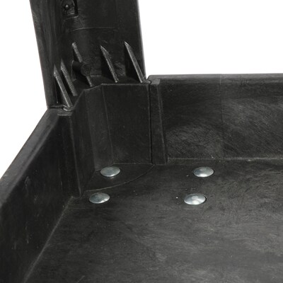 Lorell 2-Shelf Utility Cart, Black (LLR03611)
