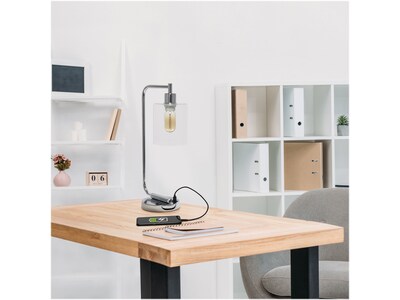 Lalia Home Studio Loft Incandescent Desk Lamp, 18.8", Polished Chrome (LHD-2002-CH)