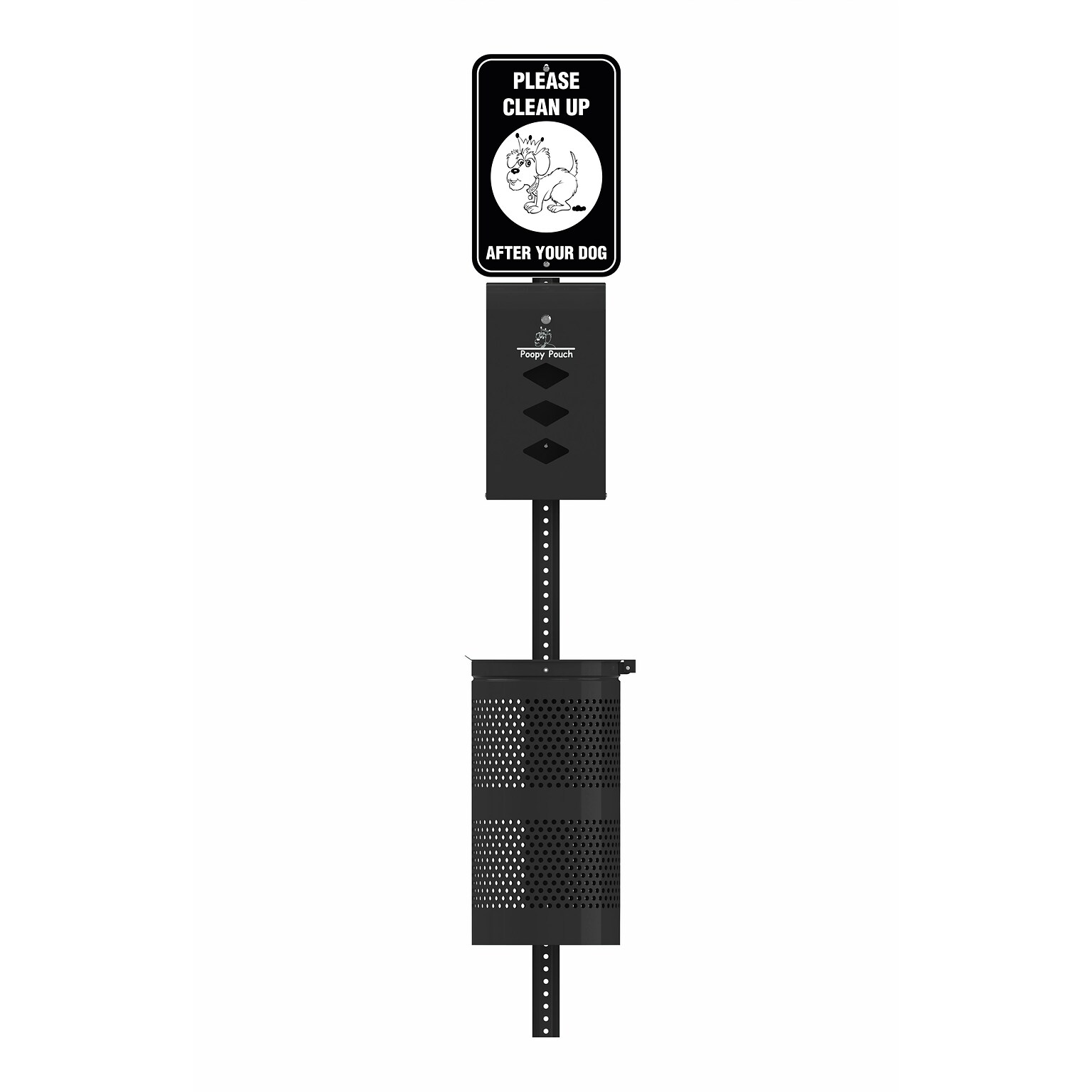 Poopy Pouch Monarch Station, Black (PP-3R200-KIT-BL)