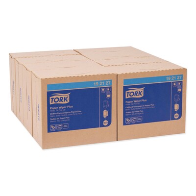 Tork Paper Cleaning Wipers, 16.25" x 9.25", White, 100 Wipers/Box, 8 Boxes/Carton (192127)