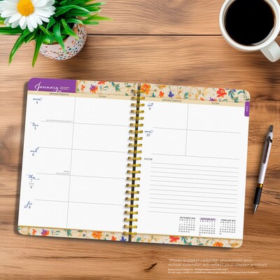 2027 BrownTrout Tuscan Delight 6.5" x 7.8" Calendar Year Weekly Standard Planner, Multicolor (9798330709342)
