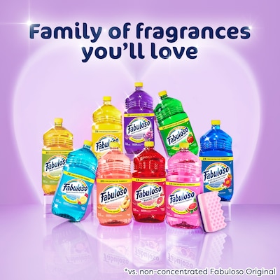 Fabuloso 2X Multi-Purpose Cleaner, No Rinse Floor Cleaner, Long-Lasting Freshness, Peach Scent, Peach (61046751)