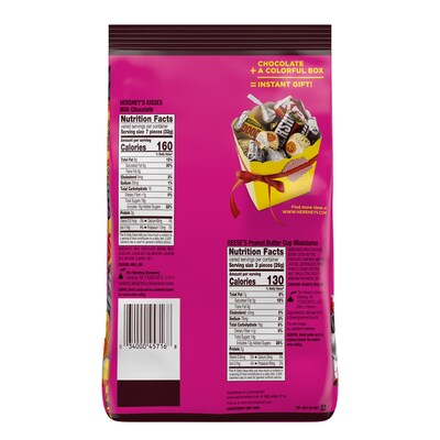 HERSHEYS and REESES Miniatures Assorted Chocolate Candy Party Pack, 32.9 oz. (3400099982)