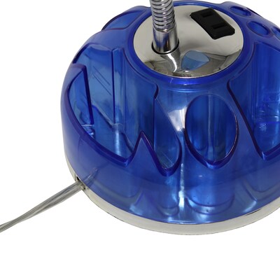 Simple Designs Organizer LED Desk Lamp, 19.50", with Charging Outlet, Blue (LD1015-CBL)