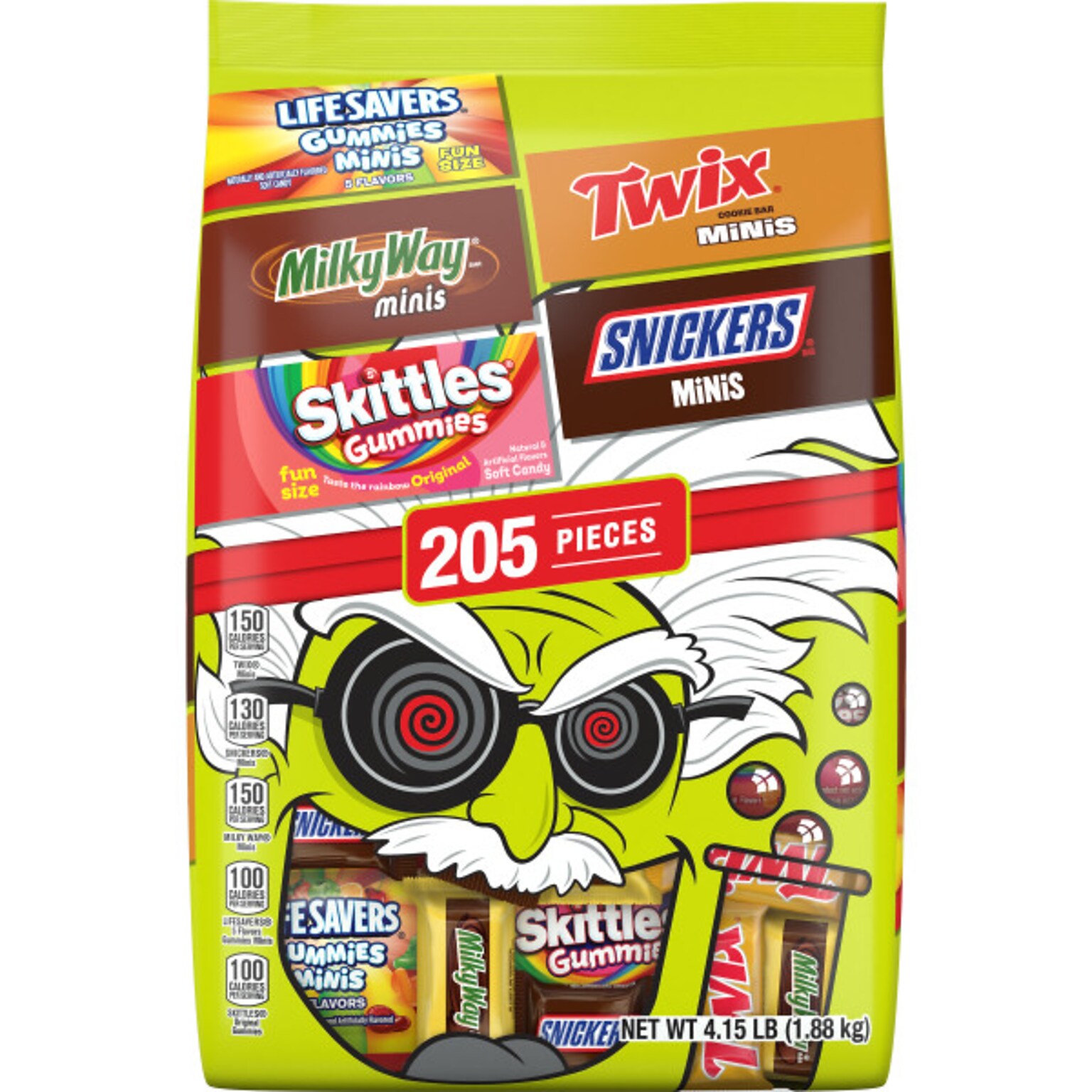 Mars Assorted Miniatures Halloween Candy Variety Pack, 4.15lb., 205 Pieces (462451)