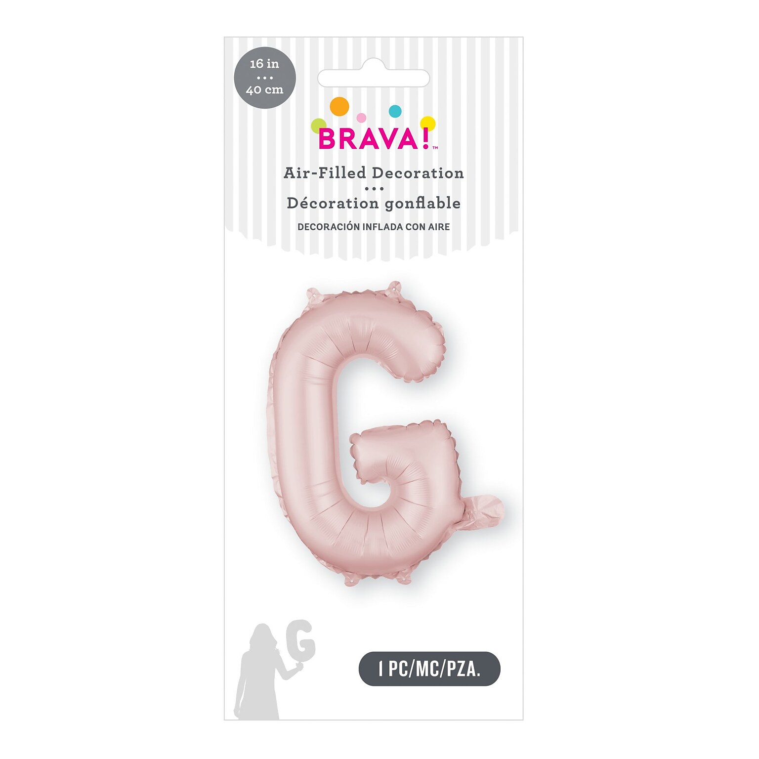 Party City (Air-Filled) 16 G Foil Balloon, Dusty Rose (AM 1 100074-92)