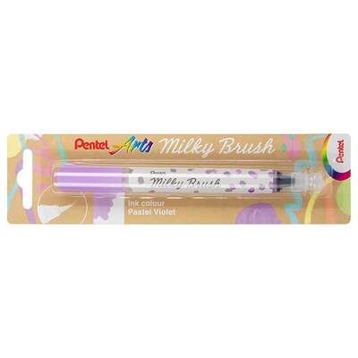 Pentel Milky Brush, Purple Ink, 3/Bundle (PTAXGFHBPPVX-3)
