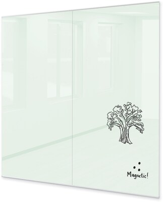 MooreCo Unity Commercial Series Magnetic Glass Dry Erase Wall, 8H x 8W (GWD808-GLOSSWHITE)
